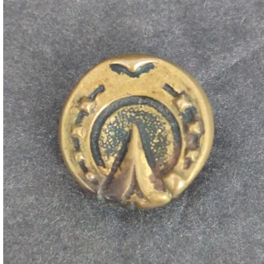 LOT T of 10 Antique Vintage Victorian Brass Mixed Materials Buttons ESTATE FIND